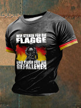 Herren Wir stehen für die Flagge Bedrucktes Kurzarm-T-Shirt